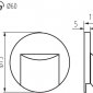 Подсветка лестницы Kanlux ERINUS LED O GR-NW 33329