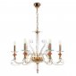 Подвесная люстра Crystal Lux Catarina SP6 V2 Gold/Transparent-Cognac