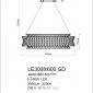 Подвесная люстра Aurelie LE3008/600 GD