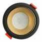 Светильник встраиваемый Feron DL3102 потолочный MR16 G5.3  черный + золото 51403