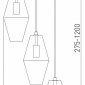 Подвесная люстра Eurosvet Prism 50236/3 янтарный