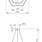 Подвесной светодиодный светильник Geometria ЭРА Hexagon SPO-123-W-40K-045 45Вт 4000К белый Б0050554