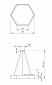 Подвесной светодиодный светильник Geometria ЭРА Hexagon SPO-121-W-40K-038 38Вт 4000К белый Б0050550