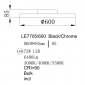 Потолочный светильник Eclipse LE7705/600 Black Chrome