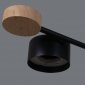 Потолочная люстра Reluce 03751-0.3-08 BK+WOOD GX53