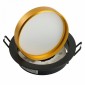 Светильник встраиваемый Feron DL507 потолочный GX53 черный + золото круг 51356