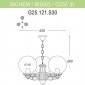 Уличный светильник подвесной Fumagalli GLOBE 250 G25.120.S30.VZF1R