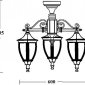 Потолочный светильник уличный Oasis Light COVENTRY 91570A/3 Bl