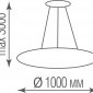 Подвесной светильник Disco S111094RNW1W1000