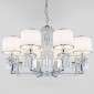 Подвесная люстра Eurosvet Zaffiro 10099/8 хром/прозрачный хрусталь Strotskis (новый абажур)