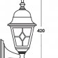 Настенный фонарь уличный Oasis Light QUADRO lead GLASS 79901MlgW/04 Bl
