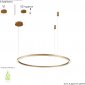 Подвесной светодиодный светильник Crystal Lux Fortuna SP88W Led Gold