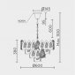 Подвесная люстра  ML.6775.600 GD