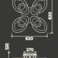 Потолочная люстра Ambrella light ACRYLICA FA4493