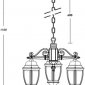 Уличный светильник подвесной Oasis Light 91270L/3 Bl