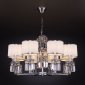Подвесная люстра Eurosvet Zaffiro 10099/8 хром/прозрачный хрусталь Strotskis (новый абажур)