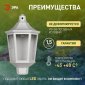 Настенный фонарь ЭРА уличный НБУ 06-60-003 У1 белый прозр.