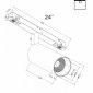 Трековый светильник Maytoni Focus LED TR032-2-12W3K-S-B