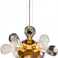 Подвесная люстра DeLight Collection KR1197 KR1197P-12 brass, smoky/clear