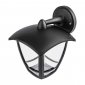 Садово-парковый светильник ЭРА «Дели 2» НБУ 07-40-002 черный 4-гранный настенный IP44 Е27 max 60Вт Б0051186