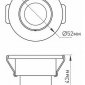 Встраиваемый светильник Arlight LTM-R52WH 3W Warm White 30deg