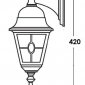 Настенный фонарь Oasis Light уличный QUADRO M lead GLASS 79902MlgY Bl