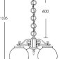 Уличный светильник подвесной GLOBO S 88270S/3 Bl
