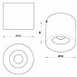Точечный светильник Metrica 113-12W-D100-3000K-24DG-WH