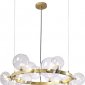 Подвесная люстра Crystal Lux Agata SP15 V2 Gold/Transparente