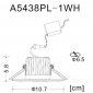 Точечный встраиваемый светильник Arte Lamp Track Lights A5438PL-1WH