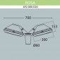 Уличный консольный светильник Fumagalli Guizeppe 4P2.000.G20.WYF1R
