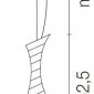Подвесной светильник Vistosi Twister SP TWISTER G TO GR