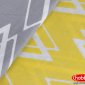 Желтое постельное белье из поплина «NAZENDE» с зигзагами, полутороспальное