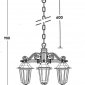 Уличный светильник подвесной Oasis Light PETERSBURG S 79870S/6/02 Gb