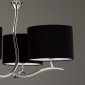 Подвесная люстра Mantra Eve Chrome - Black Shade 1171