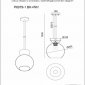Подвесной светильник Mono P6079-1 BK+SM