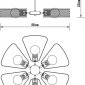 Потолочная люстра Maasym A7044PL-6BK