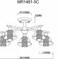 Потолочная люстра MyFar Lisa MR1481-5C