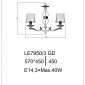 Подвесная люстра Giorgia LE7950/3 GD