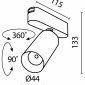 Трековый светильник Focus LED TR103-1-12W4K-M-B