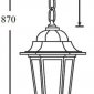 Уличный светильник подвесной PETERSBURG EM 79805EM Bl