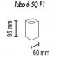 Потолочный светильник TopDecor Tubo6 SQ P1 11