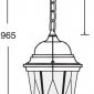 Уличный светильник подвесной Oasis Light ASTORIA 2M 91405M Gw ромб