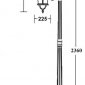 Наземный фонарь ROMA L 95209L/18 Bl