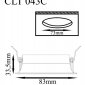 Встраиваемый светильник Crystal Lux CLT 043C BL