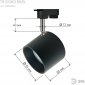 Трековый светильник ЭРА TR15 GX53 BK/SL Б0048546