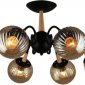 Потолочная люстра Reluce 04886-0.3-08 BK+WOOD