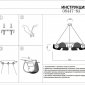 Подвесной светильник Каспи 08447-8A,19(16)