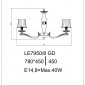 Подвесная люстра Giorgia LE7950/8 GD