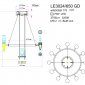 Подвесная люстра Joli LE3024/650 GD